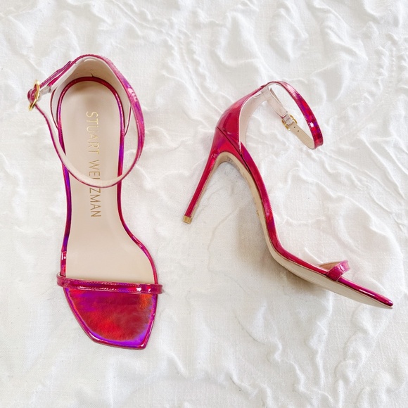 Stuart Weitzman Women's Nudistcurve 100 Ankle Strap High Heel Sandals - Picture 5 of 7